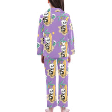 Load image into Gallery viewer, Big Girls' V-Neck Long Pajama Set