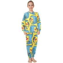 Load image into Gallery viewer, Big Girls' Crew Neck Long Pajama Set