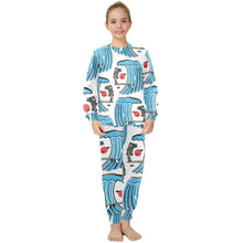 Load image into Gallery viewer, Big Girls' Crew Neck Long Pajama Set