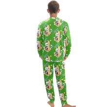 Load image into Gallery viewer, Big Boys' Crew Neck Long Pajama Set