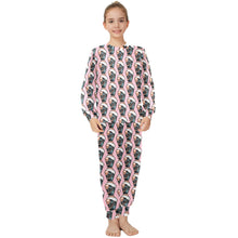 Load image into Gallery viewer, Big Girls' Crew Neck Long Pajama Set