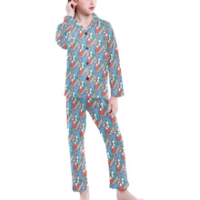 Load image into Gallery viewer, Big Girls' V-Neck Long Pajama Set