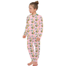 Load image into Gallery viewer, Big Girls' Crew Neck Long Pajama Set