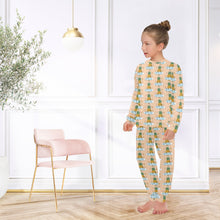 Load image into Gallery viewer, Big Girls' Crew Neck Long Pajama Set