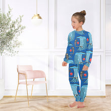Load image into Gallery viewer, Big Girls' Crew Neck Long Pajama Set