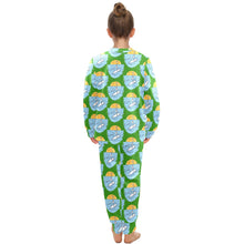 Load image into Gallery viewer, Big Girls' Crew Neck Long Pajama Set