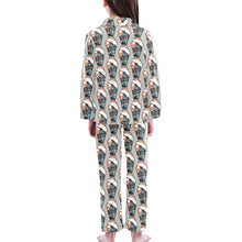 Load image into Gallery viewer, Big Girls' V-Neck Long Pajama Set