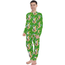 Load image into Gallery viewer, Big Boys' Crew Neck Long Pajama Set