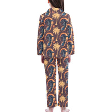 Load image into Gallery viewer, Big Girls' V-Neck Long Pajama Set