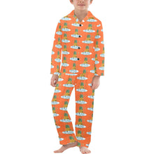 Load image into Gallery viewer, Big Boys' V-Neck Long Pajama Set