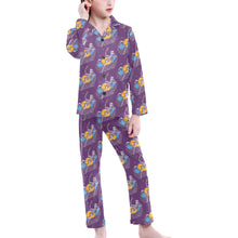 Load image into Gallery viewer, Big Girls' V-Neck Long Pajama Set