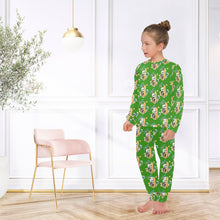 Load image into Gallery viewer, Big Girls' Crew Neck Long Pajama Set