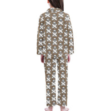 Load image into Gallery viewer, Big Girls' V-Neck Long Pajama Set