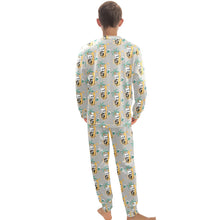 Load image into Gallery viewer, Big Boys' Crew Neck Long Pajama Set