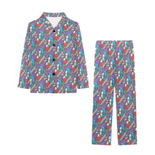 Load image into Gallery viewer, Big Girls' V-Neck Long Pajama Set