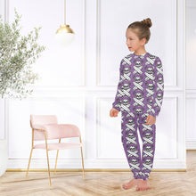 Load image into Gallery viewer, Big Girls' Crew Neck Long Pajama Set