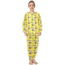 Load image into Gallery viewer, Big Girls' Crew Neck Long Pajama Set