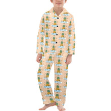 Load image into Gallery viewer, Big Boys' V-Neck Long Pajama Set
