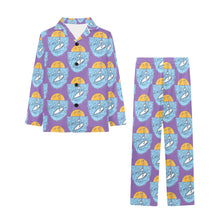 Load image into Gallery viewer, Big Girls' V-Neck Long Pajama Set