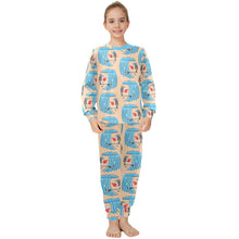 Load image into Gallery viewer, Big Girls' Crew Neck Long Pajama Set