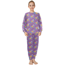 Load image into Gallery viewer, Big Girls' Crew Neck Long Pajama Set