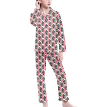 Load image into Gallery viewer, Big Girls' V-Neck Long Pajama Set