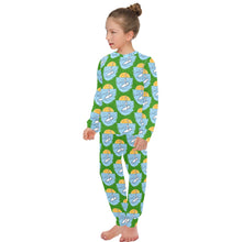 Load image into Gallery viewer, Big Girls' Crew Neck Long Pajama Set