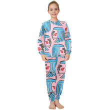 Load image into Gallery viewer, Big Girls' Crew Neck Long Pajama Set