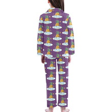 Load image into Gallery viewer, Big Girls' V-Neck Long Pajama Set