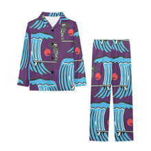 Load image into Gallery viewer, Big Girls' V-Neck Long Pajama Set