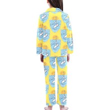Load image into Gallery viewer, Big Girls' V-Neck Long Pajama Set
