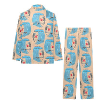 Load image into Gallery viewer, Big Girls' V-Neck Long Pajama Set