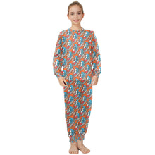Load image into Gallery viewer, Big Girls' Crew Neck Long Pajama Set