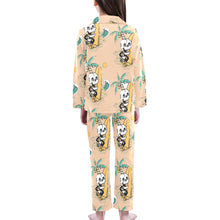 Load image into Gallery viewer, Big Girls' V-Neck Long Pajama Set