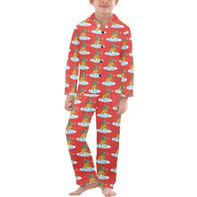 Load image into Gallery viewer, Big Boys' V-Neck Long Pajama Set