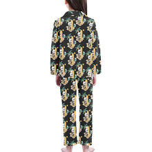 Load image into Gallery viewer, Big Girls' V-Neck Long Pajama Set