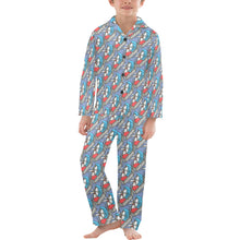 Load image into Gallery viewer, Big Boys' V-Neck Long Pajama Set