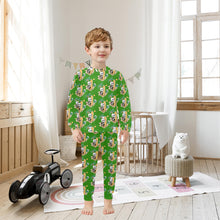 Load image into Gallery viewer, Little Boys' Crew Neck Long Pajama Set