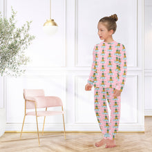Load image into Gallery viewer, Big Girls' Crew Neck Long Pajama Set