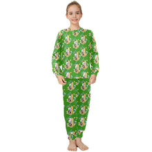 Load image into Gallery viewer, Big Girls' Crew Neck Long Pajama Set