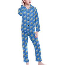 Load image into Gallery viewer, Big Girls' V-Neck Long Pajama Set