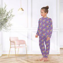 Load image into Gallery viewer, Big Girls' Crew Neck Long Pajama Set