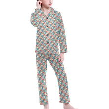 Load image into Gallery viewer, Big Girls' V-Neck Long Pajama Set