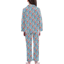 Load image into Gallery viewer, Big Girls' V-Neck Long Pajama Set