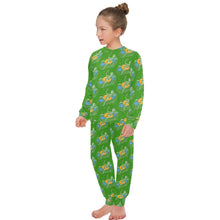Load image into Gallery viewer, Big Girls' Crew Neck Long Pajama Set