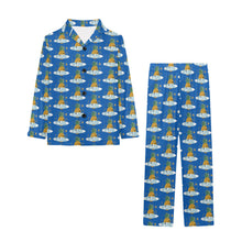 Load image into Gallery viewer, Big Girls' V-Neck Long Pajama Set