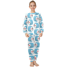 Load image into Gallery viewer, Big Girls' Crew Neck Long Pajama Set