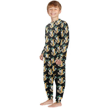Load image into Gallery viewer, Little Boys' Crew Neck Long Pajama Set