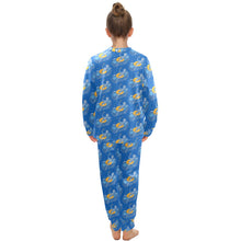 Load image into Gallery viewer, Big Girls' Crew Neck Long Pajama Set