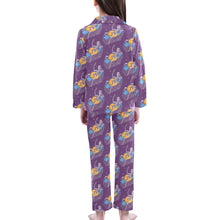 Load image into Gallery viewer, Big Girls' V-Neck Long Pajama Set